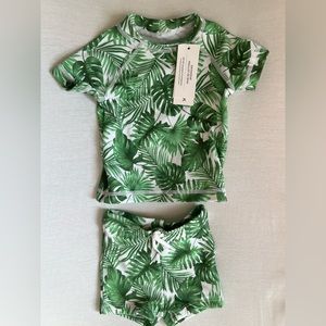 Janie & Jack Palm Swim Set (infant)